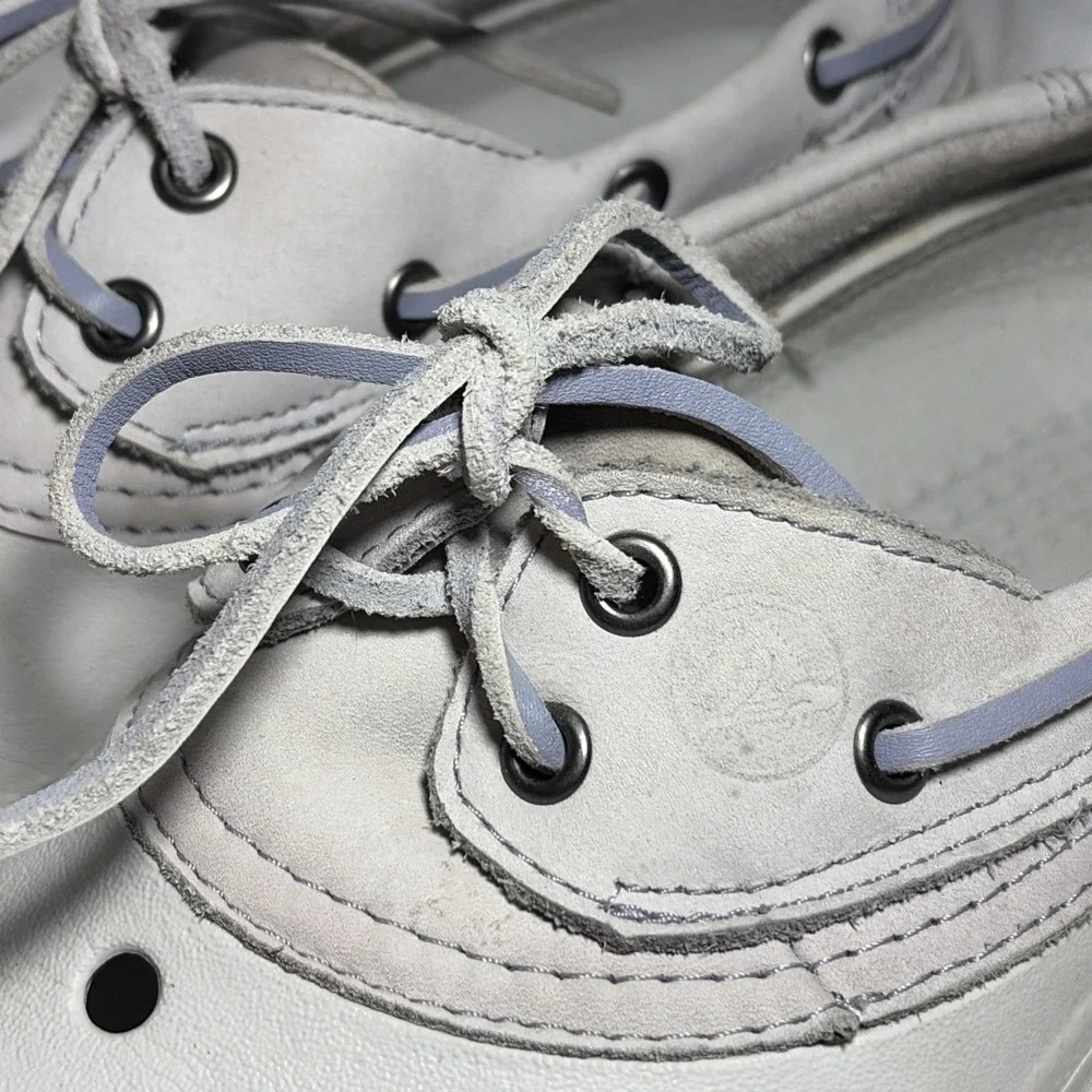 Crocs Pit Crew Islander Deck Boat Shoes , Gray Mens 5 Womens 7